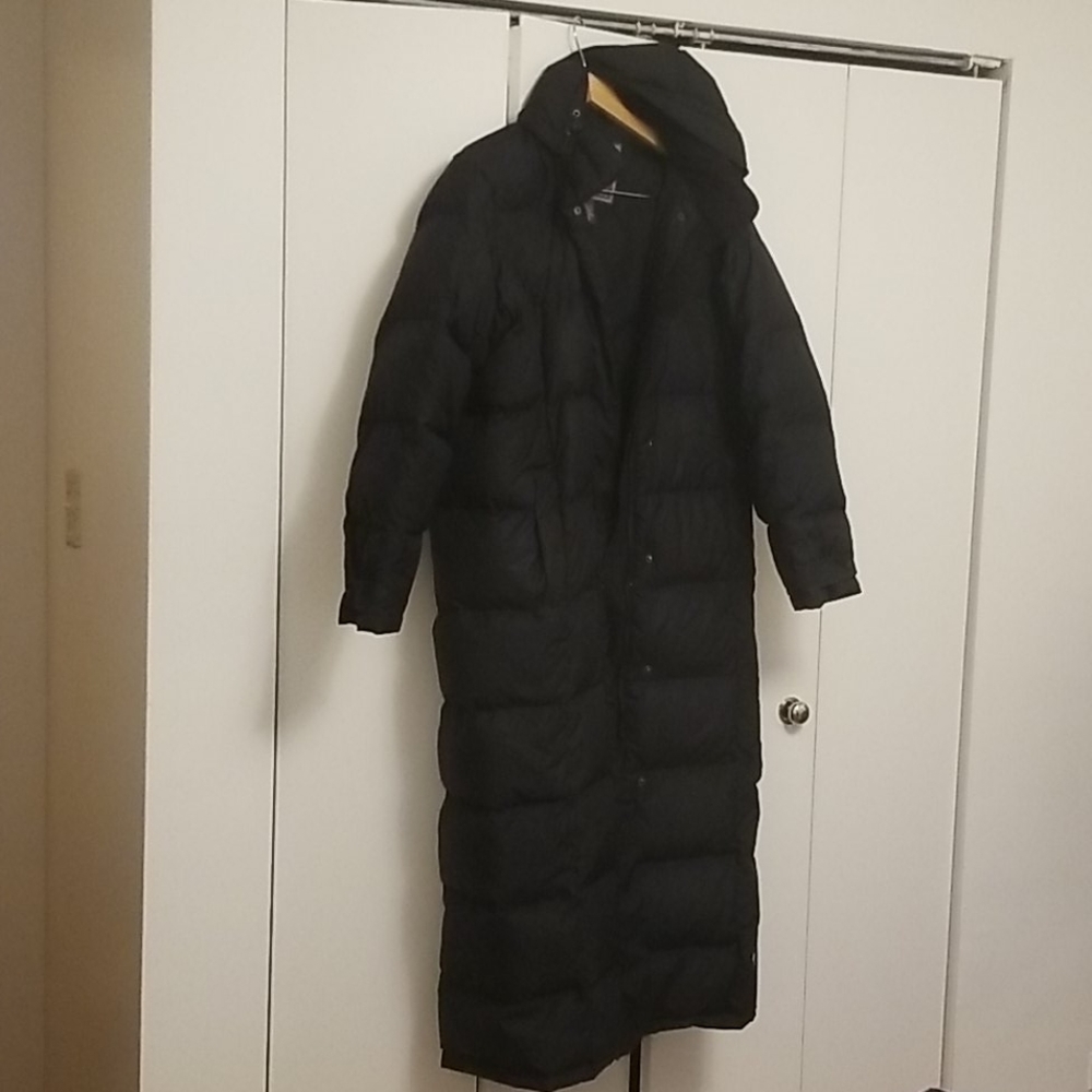 Eddie Bauer Black Long Down Coat - TALL